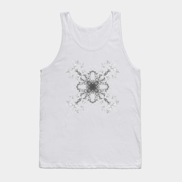 Dusty Grey Abstract Sketch Tank Top by natural tones